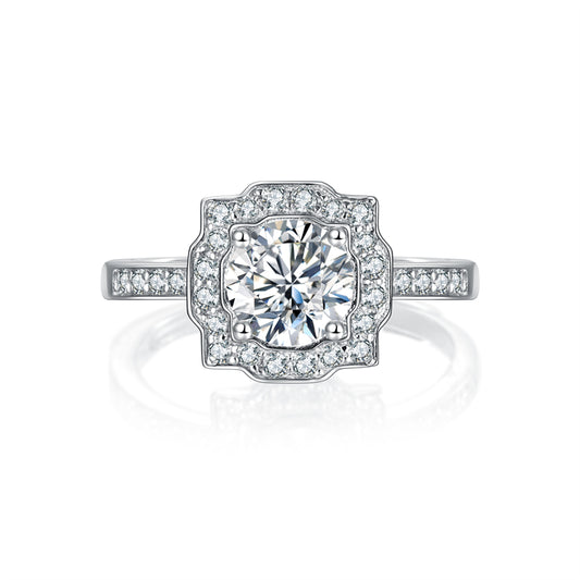 Belle 1ct Moissanite Pavé Engagement Ring