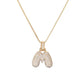 Golden Bubble Initial Letter Necklace w/ Zirconia & Brass Alphabet Necklaces