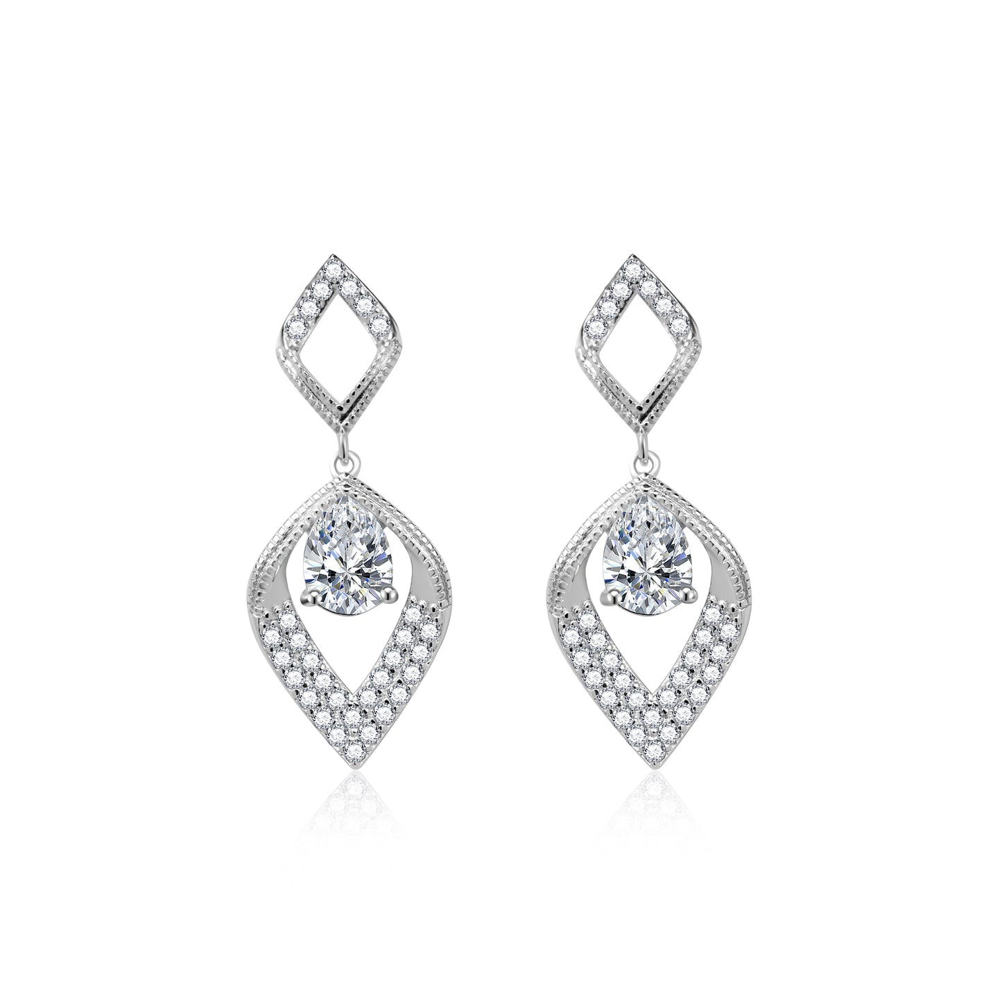 Leaf 0.8ct Moissanite Earrings w/ S925