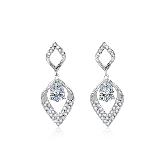 Leaf 0.8ct Moissanite Earrings w/ S925