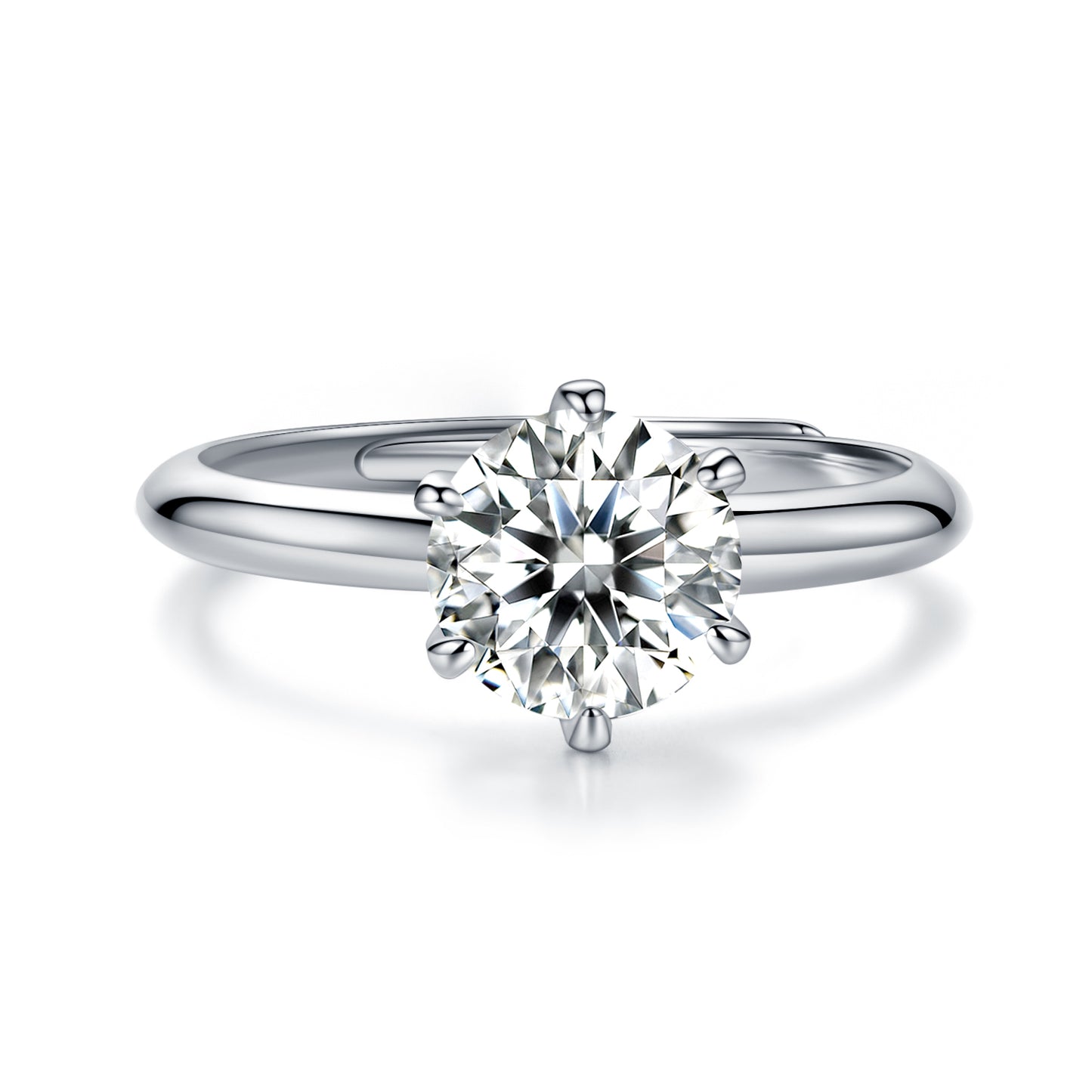 Six-Prong 5ct Moissanite Ring