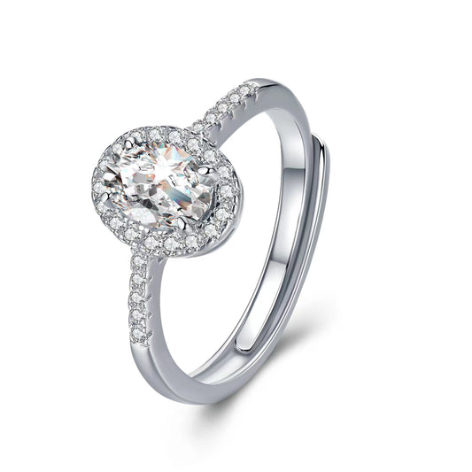 Oval 1ct Moissanite Ring