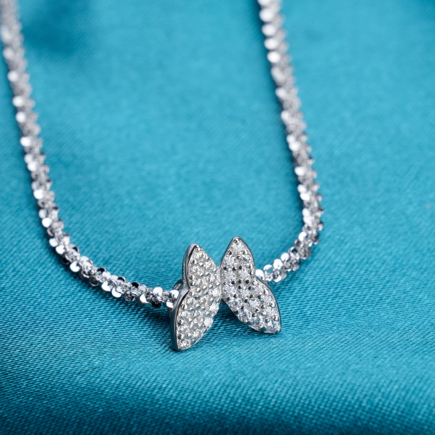 [D&J] Butterfly Choker Moissanite Diamond Necklace