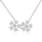 Twins Flower Moissanite Pendant Necklace