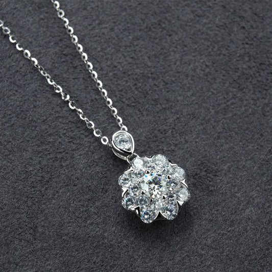 Heart On Fire 0.5Carat Moissanite Diamond Pendant w/S925 chain