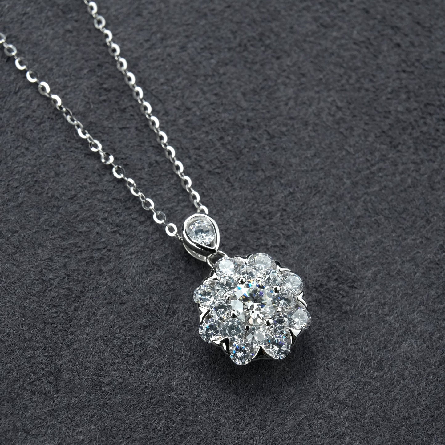 [D&J] Heart On Fire 0.5Carat Moissanite Diamond Pendant