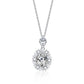 Beloved Oval 2ct Halo Moissanite Necklace