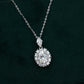 Beloved Oval 2ct Halo Moissanite Necklace