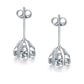 [D&J] Snow Flake 0.1ct*2 Moissanite Stud Earrings