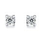 [D&J] C Solitaire 0.5ct*2 Moissanite Stud Earrings