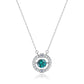 Sparkling Dance 1ct Emerald Green Moissanite Necklace