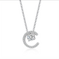 Luna Dancing Heart 0.5ct Moissanite Diamond Silver Necklace