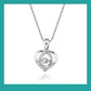 Eternity Love 0.3ct Moissanite Diamond Pendant w/s925 Chain
