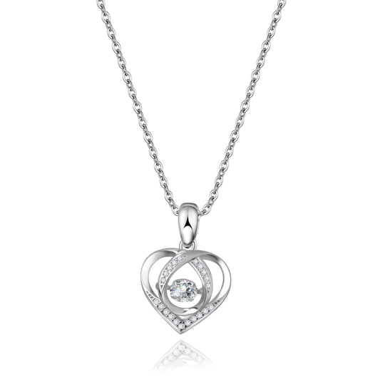 [D&J] Eternity Love 0.3ct Moissanite Diamond Pendant