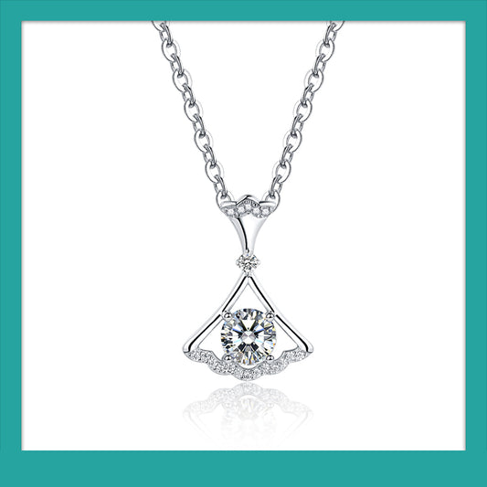 Rhythm of Love 1ct Moissanite Diamond Pendant w/s925 Chain