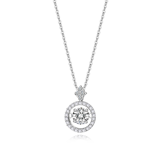 [D&J] Sparkling Dance 1ct Moissanite Necklace