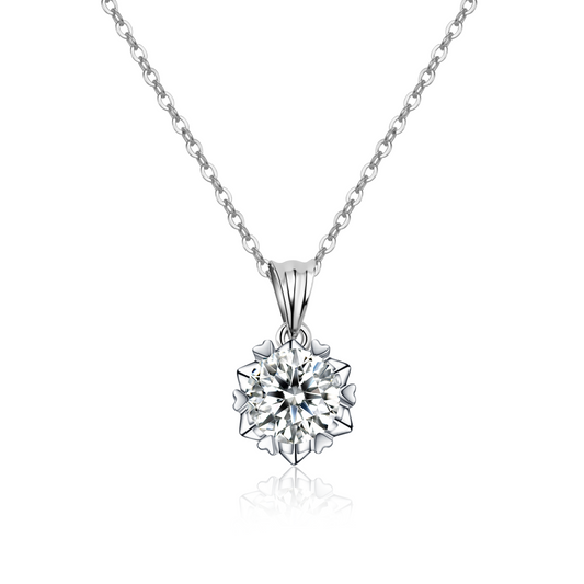 Snow Flake 0.5ct Moissanite Necklace