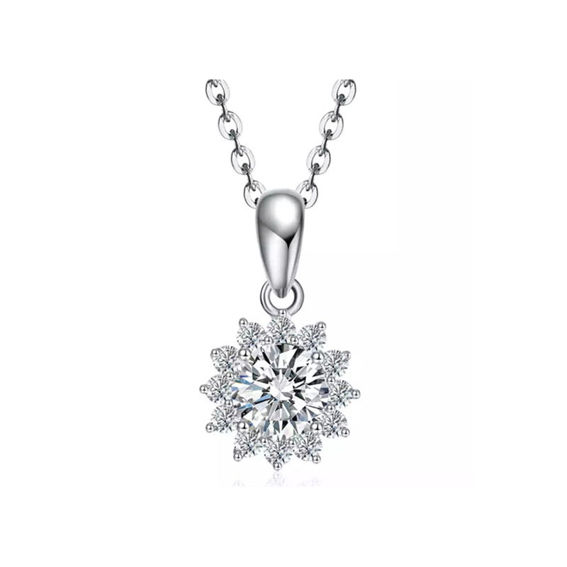 [LeBijouLab] Sunflower 1Carat Moissanite Necklace