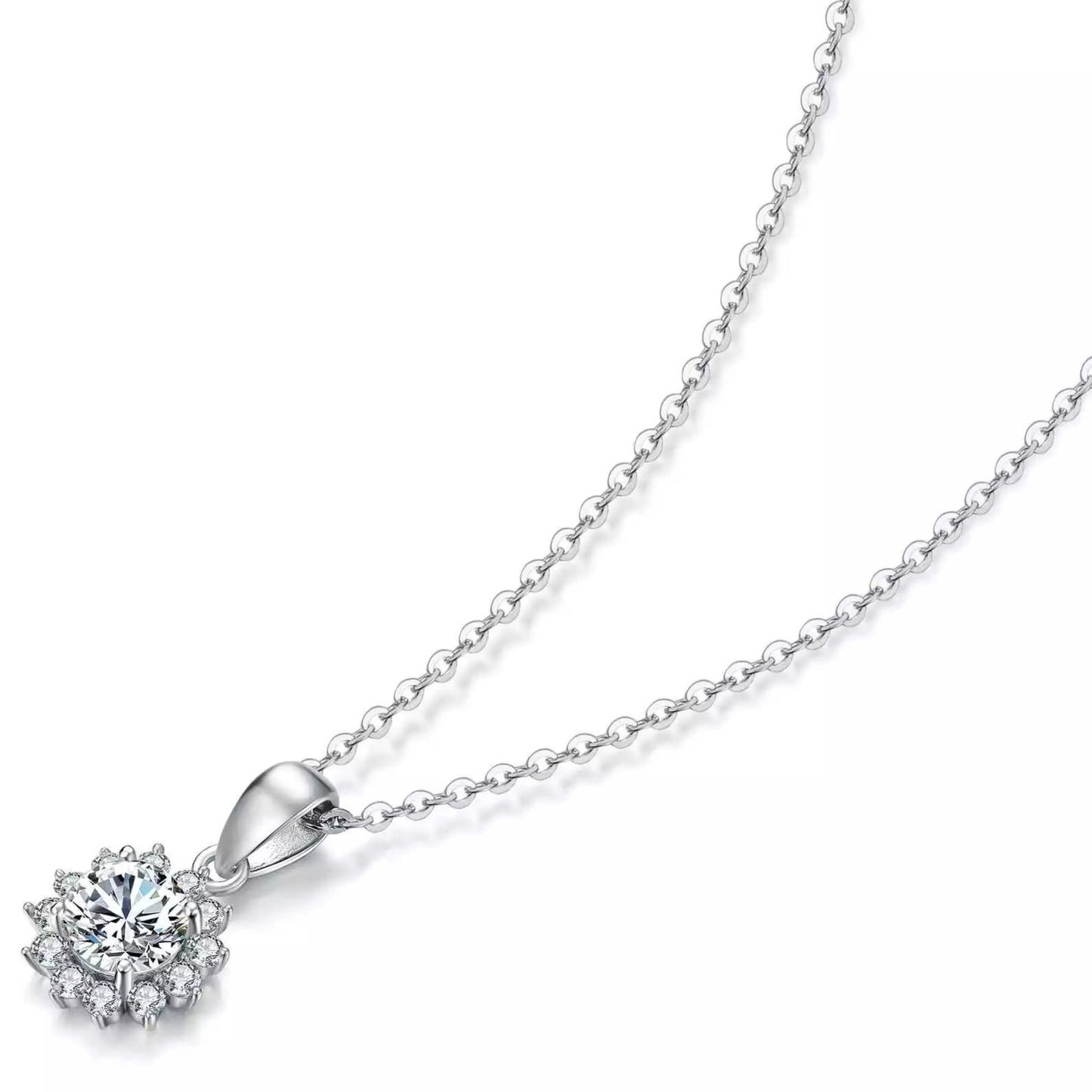 [LeBijouLab] Sunflower 1Carat Moissanite Necklace