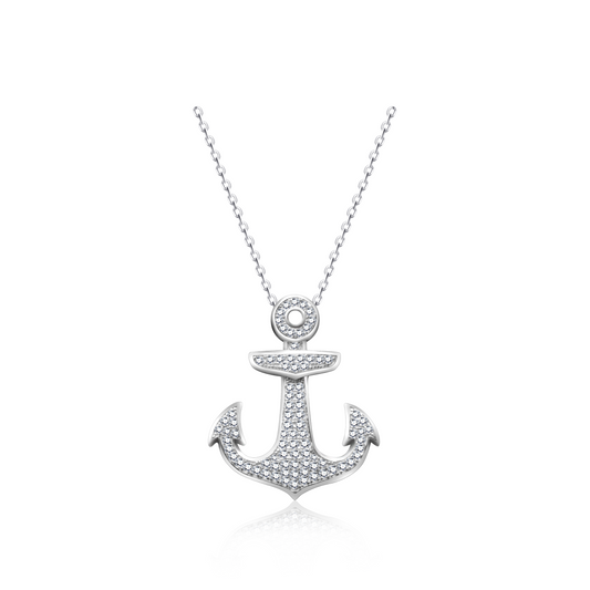 Anchor Moissanite Necklace