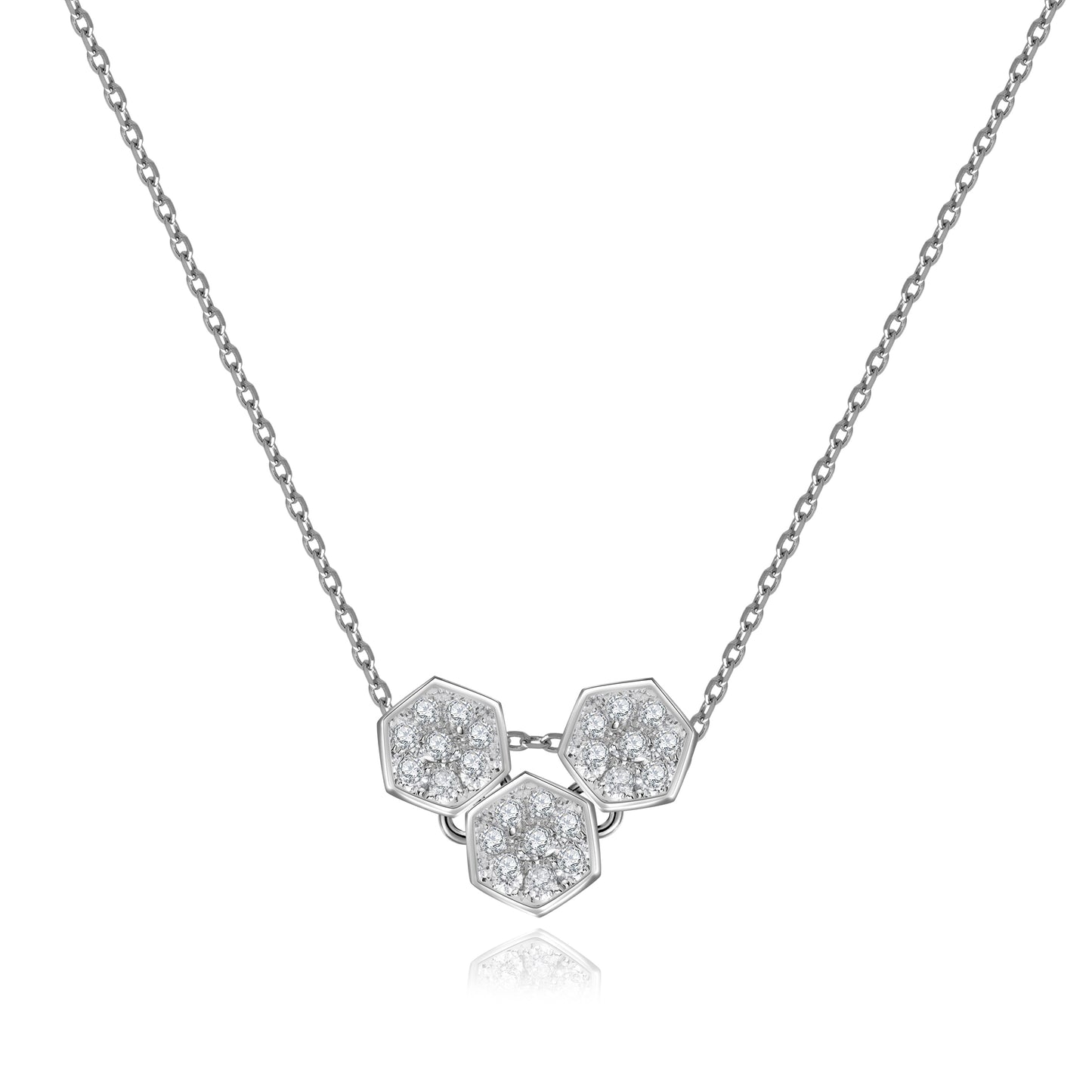 Honey Comb Moissanite Necklace