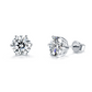 Six-Prong 0.5Carat*2 Moissanite Stud Earrings