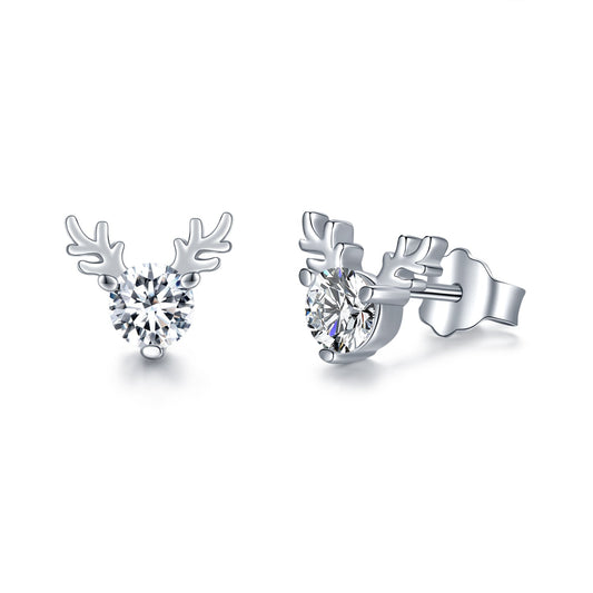 [D&J] Baby Deer 0.3ct *2 Moissanite Stud Earrings