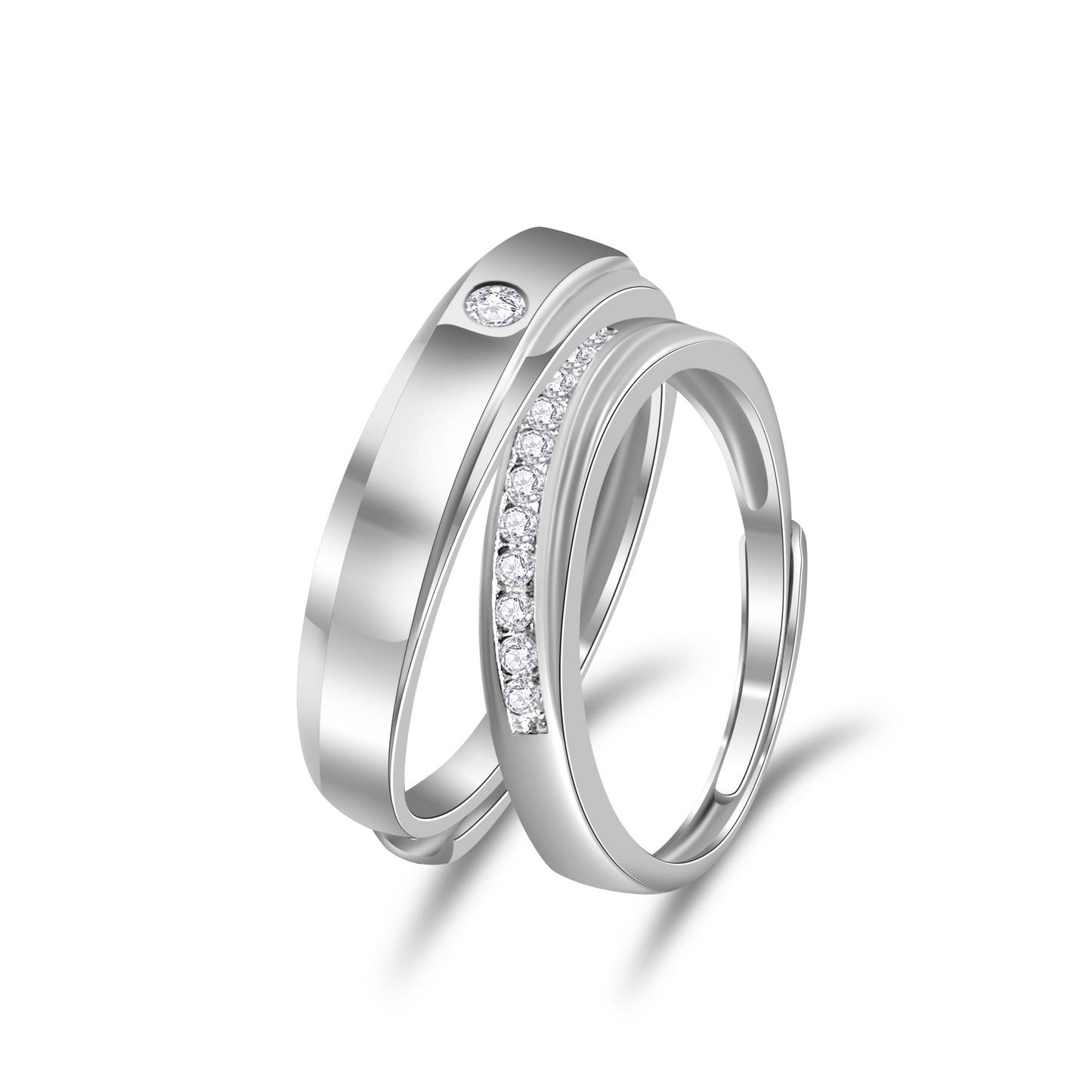 Moissanite Couple's Ring