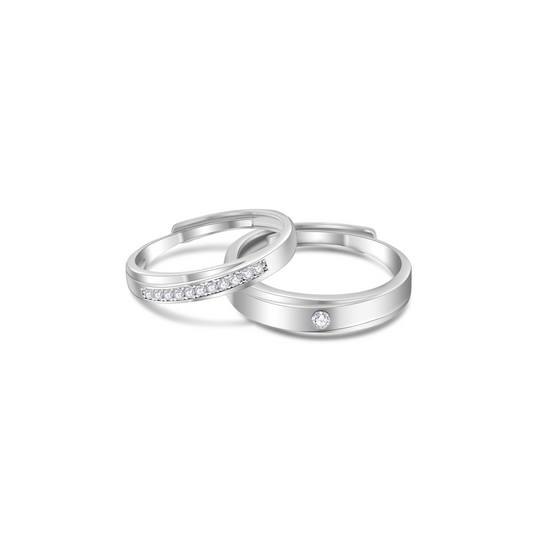 Moissanite Couple's Ring