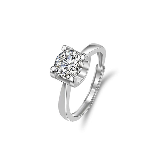 [D&J] C Solitaire 1ct Moissanite Ring