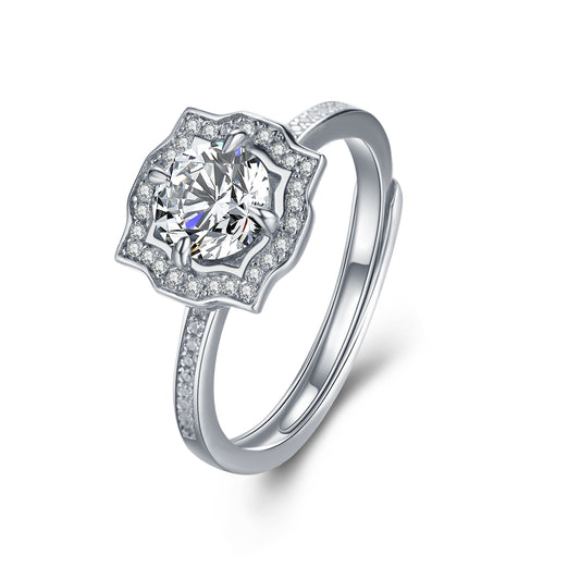 Belle 1ct Moissanite Pavé Engagement Ring