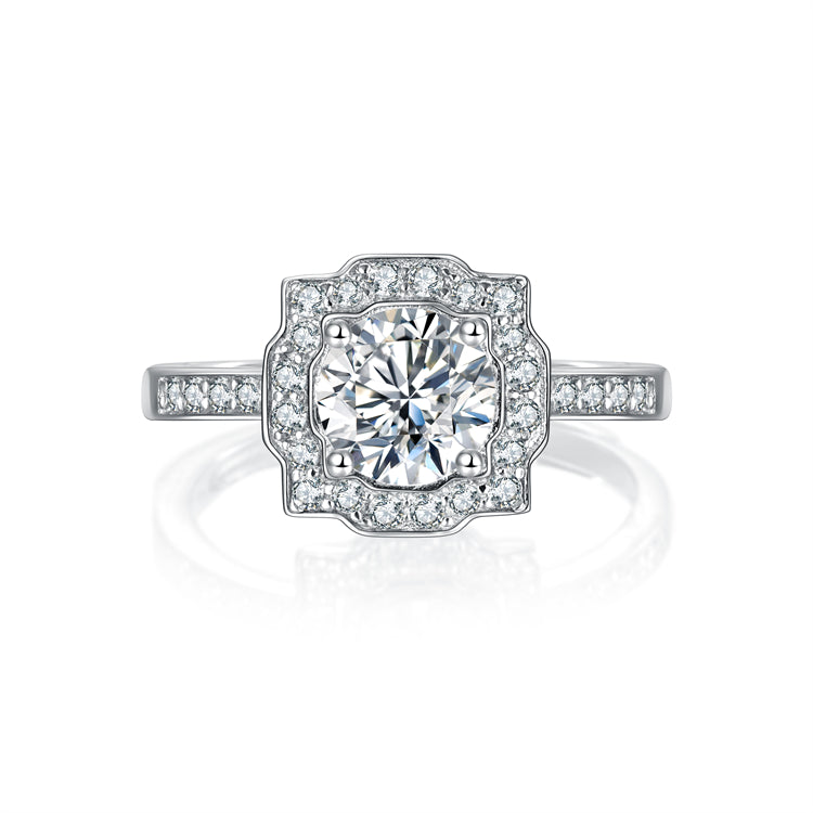 Belle 1ct Moissanite Pavé Engagement Ring