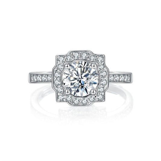 [D&J] Belle 1ct Moissanite Pavé Engagement Ring