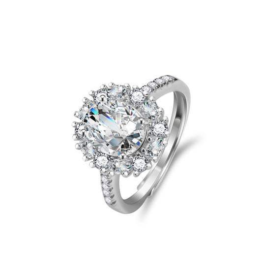 Beloved Oval 2ct Halo Moissanite Ring