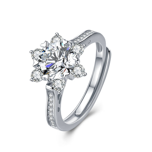 Sunflower 1ct Moissanite Ring