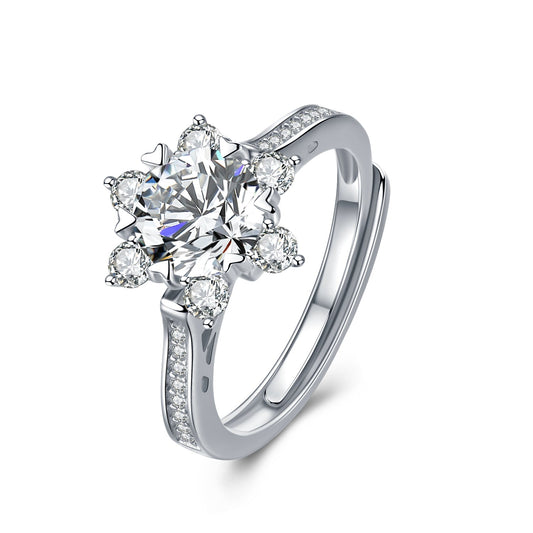 [D&J] Sunflower 1ct Moissanite Ring