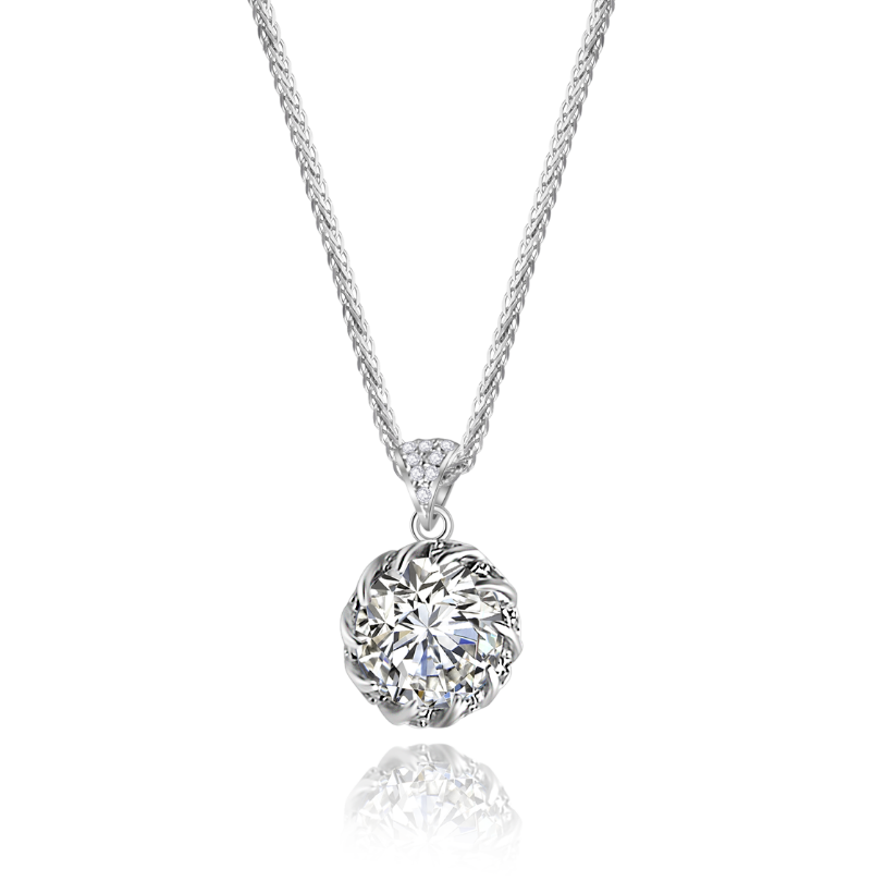 [D&J] White Oz 3Carat Moissanite Diamond Necklace