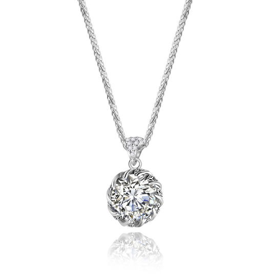 White Oz 3Carat Moissanite Diamond Necklace