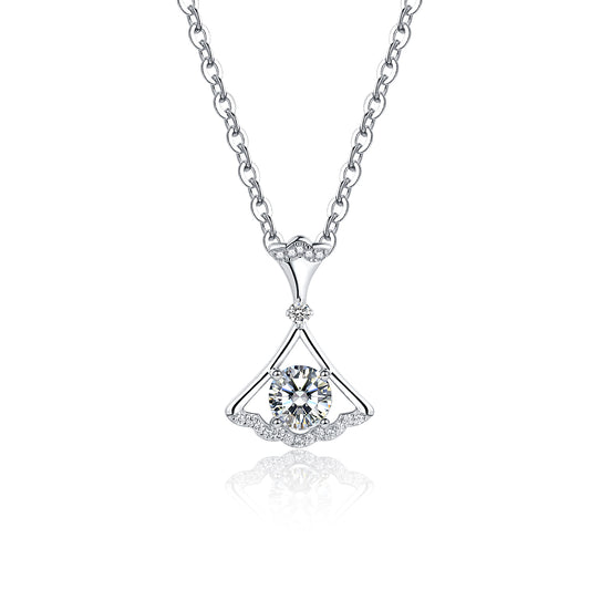 Rhythm of Love 1ct Moissanite Diamond Pendant w/s925 Chain