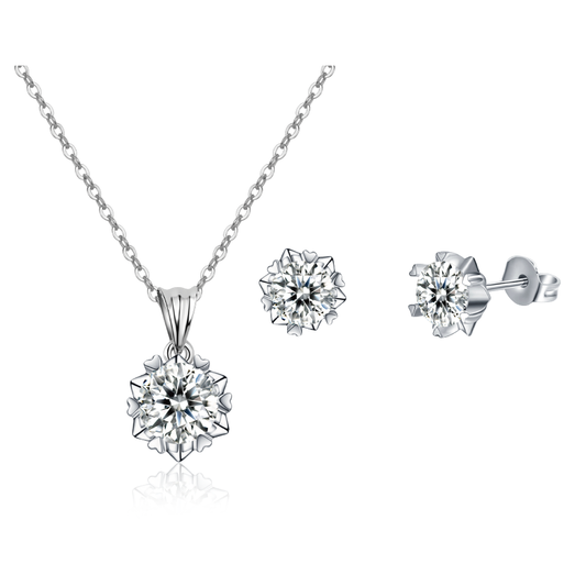 Snowflake Moissanite Jewelry Sets