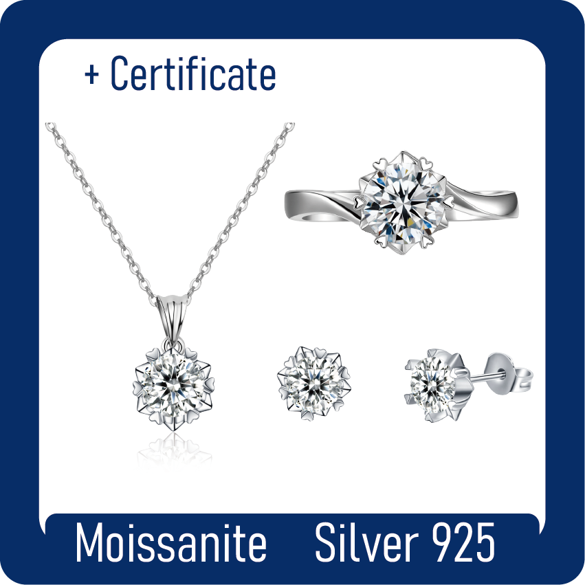 Snowflake Moissanite Jewelry Sets