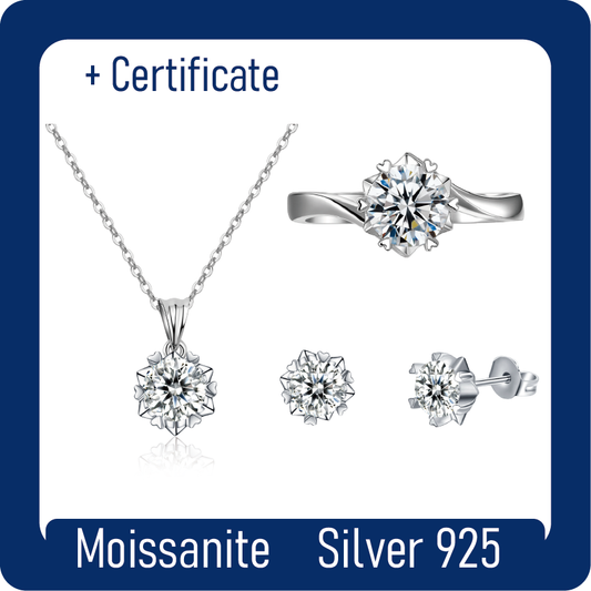 Snowflake Moissanite Jewelry Sets